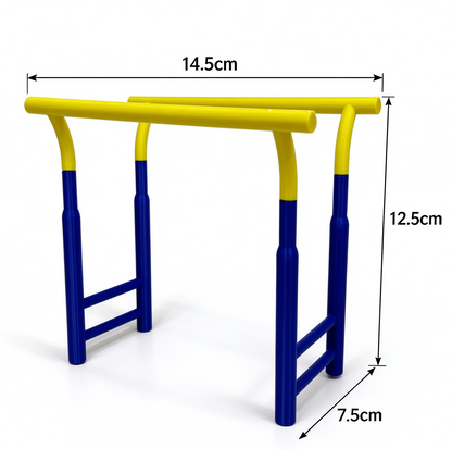 RHF0515 Mini Community Fitness Equipment Set, Miniature Scene Sand Table Props, 7-Piece Set for Dollhouse Outdoor Scene Decoration