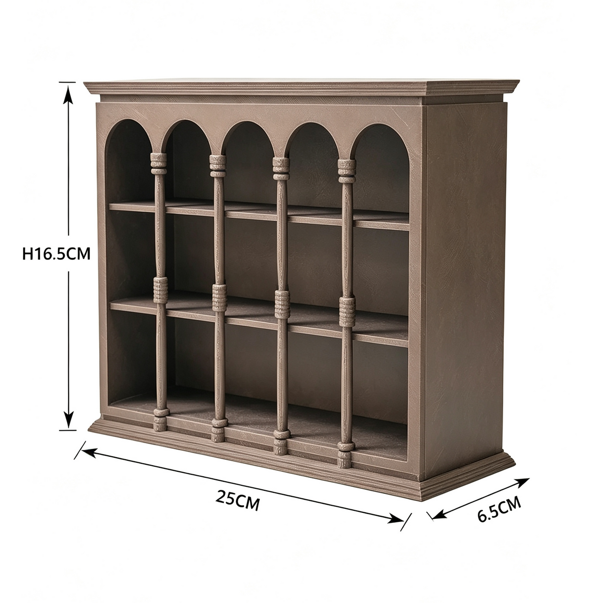 RHF0623 Retro Roman Arch Figurine Display Cabinet, Desktop Blind Box Storage Rack, Trendy Toy Doll Display Shelf