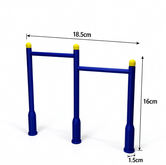 RHF0515 Mini Community Fitness Equipment Set, Miniature Scene Sand Table Props, 7-Piece Set for Dollhouse Outdoor Scene Decoration