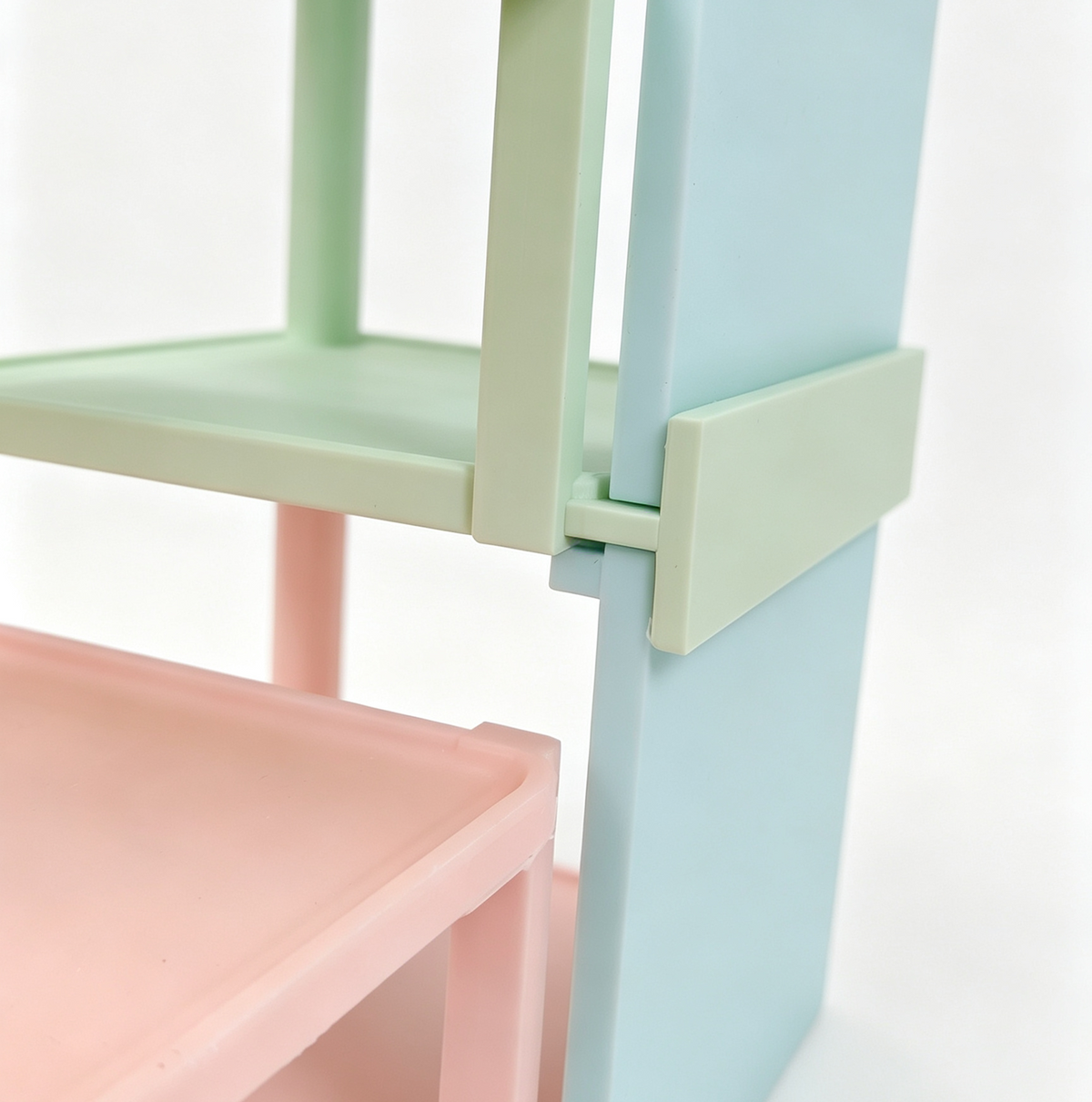 RHF0635 Macaron Multi-Tier Blind Box Display Stand, Desktop Staircase Figure Organizer, Pop Mart Doll Display Shelf