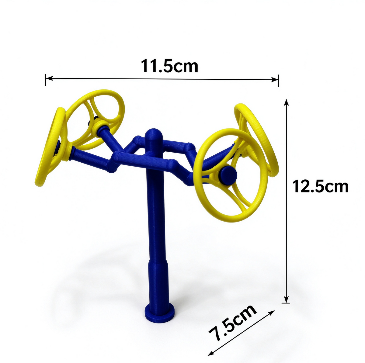 RHF0515 Mini Community Fitness Equipment Set, Miniature Scene Sand Table Props, 7-Piece Set for Dollhouse Outdoor Scene Decoration
