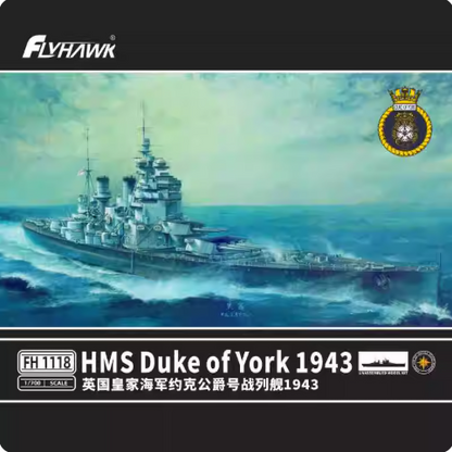 FLYHAWK FH1118 1/700 UK HMS Duke Of York 1943 Battleship Normal Version
