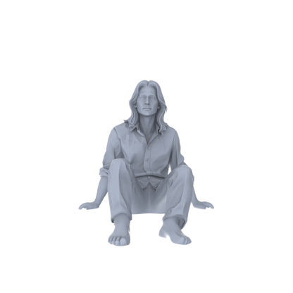 Yao's Studio LYTR177  Unpainted Lazy Rest Resin Miniature Figure & Pet 5-Piece Set, Hand-Painting Models for Versatile Diorama Building Miniatures Diorama Resin Figures