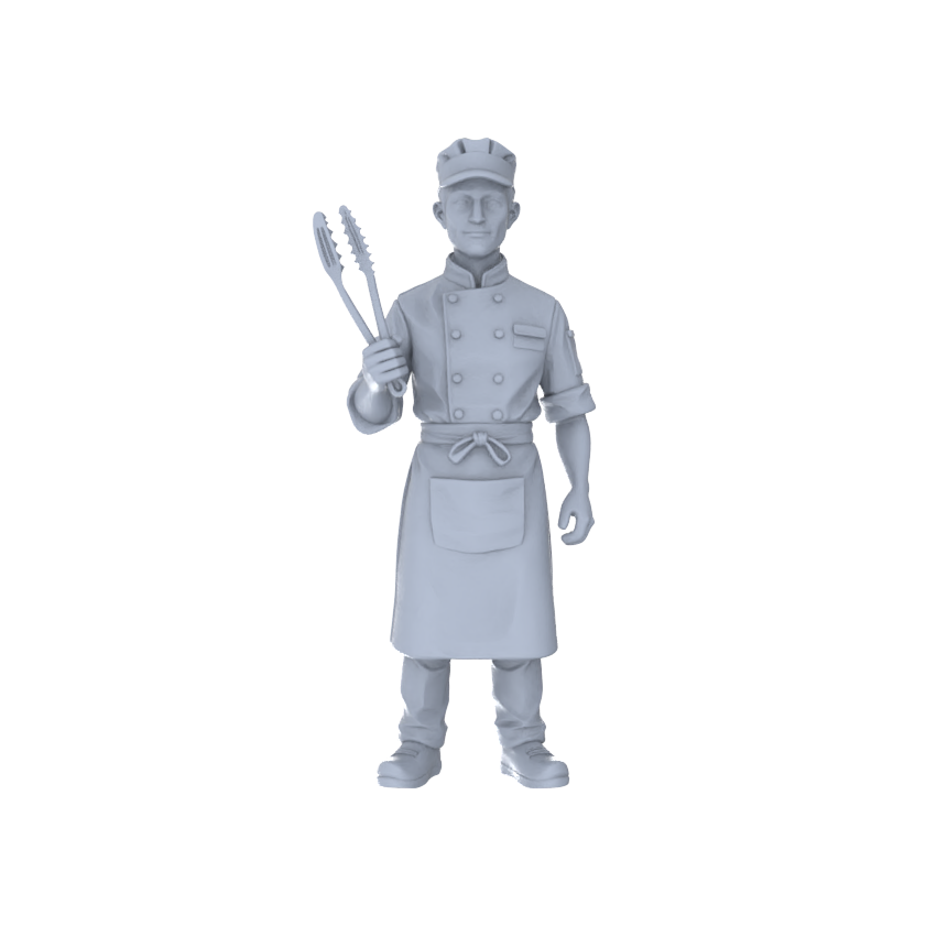 Yao's Studio LYTR196  Unpainted Miniature 4-Piece Set - Vendor & Clerk Scene Models for Detailed Diorama Building Miniatures Diorama Resin Figures