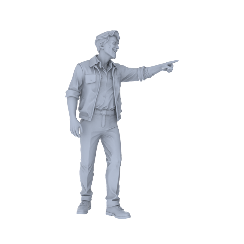 Yao's Studio LYTR202 Unpainted Miniature 6-Piece Set - Urban Diverse People Scene Figures for Diorama & Painting Miniatures Diorama Resin Figures