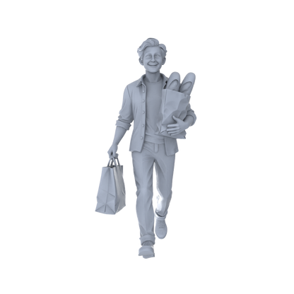 Yao's Studio LYTR202 Unpainted Miniature 6-Piece Set - Urban Diverse People Scene Figures for Diorama & Painting Miniatures Diorama Resin Figures