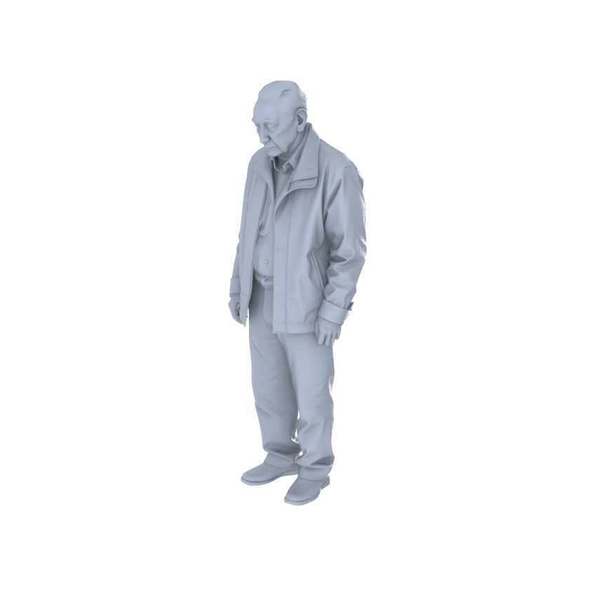Yao's Studio LYTR184 Marketplace Elderly Figures Resin Miniature Model 3-Figure Set, Unpainted Street Life Figures, DIY Painting Scene Decoration Miniatures Diorama Resin Figures