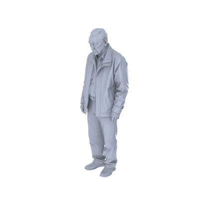 Yao's Studio LYTR184 Marketplace Elderly Figures Resin Miniature Model 3-Figure Set, Unpainted Street Life Figures, DIY Painting Scene Decoration Miniatures Diorama Resin Figures