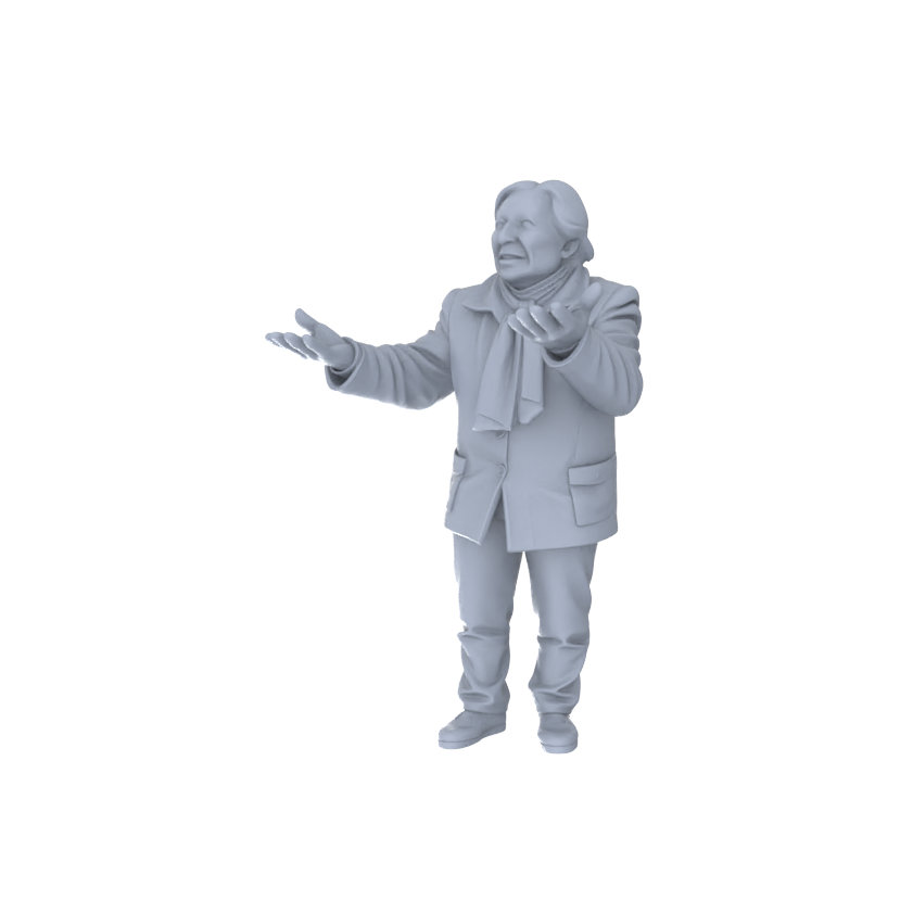 Yao's Studio LYTR184 Marketplace Elderly Figures Resin Miniature Model 3-Figure Set, Unpainted Street Life Figures, DIY Painting Scene Decoration Miniatures Diorama Resin Figures