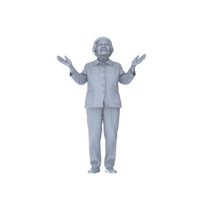 Yao's Studio LYTR185  Elderly Waiting at Station Resin Miniature Model 5-Figure Set, Unpainted Waiting Figures, DIY Painting Scene Decoration Miniatures Diorama Resin Figures