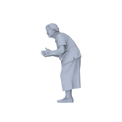 Yao's Studio LYTR185  Elderly Waiting at Station Resin Miniature Model 5-Figure Set, Unpainted Waiting Figures, DIY Painting Scene Decoration Miniatures Diorama Resin Figures