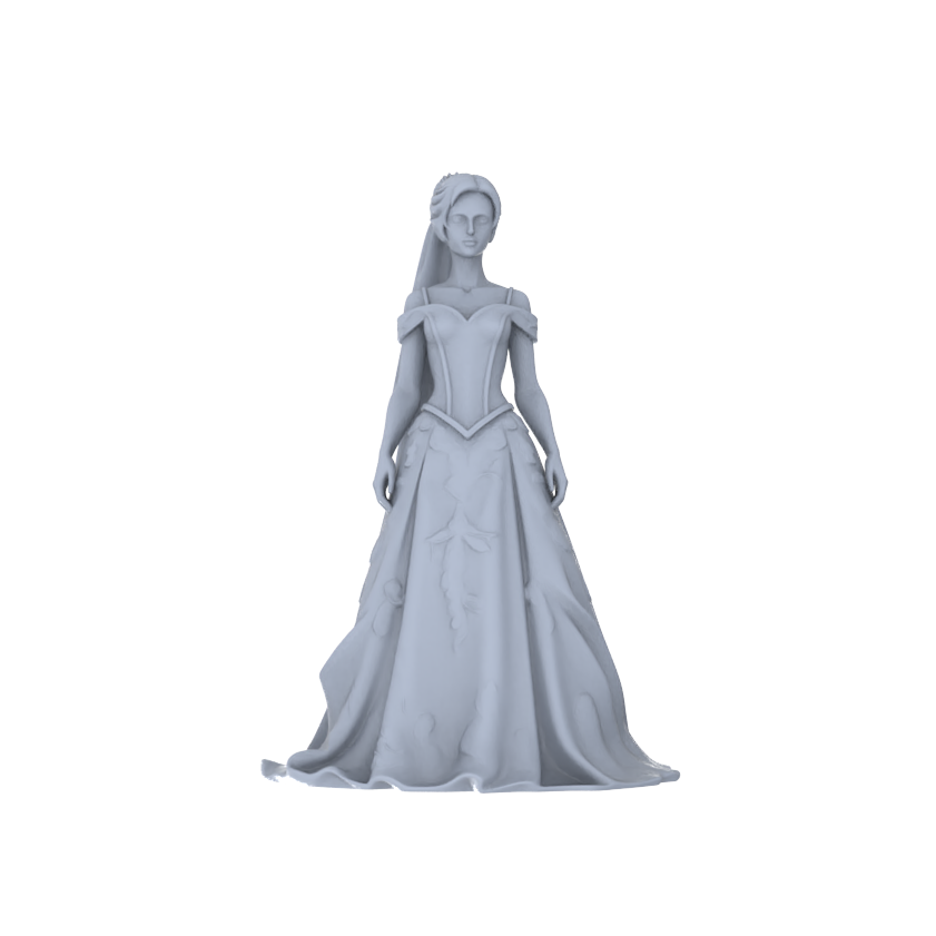 Yao's Studio LYTR186  Wedding Gown Women Resin Miniature Model 6-Figure Set, Unpainted Bridal & Banquet Figures, DIY Painting Scene Decoration Miniatures Diorama Resin Figures
