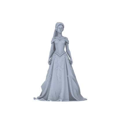 Yao's Studio LYTR186  Wedding Gown Women Resin Miniature Model 6-Figure Set, Unpainted Bridal & Banquet Figures, DIY Painting Scene Decoration Miniatures Diorama Resin Figures