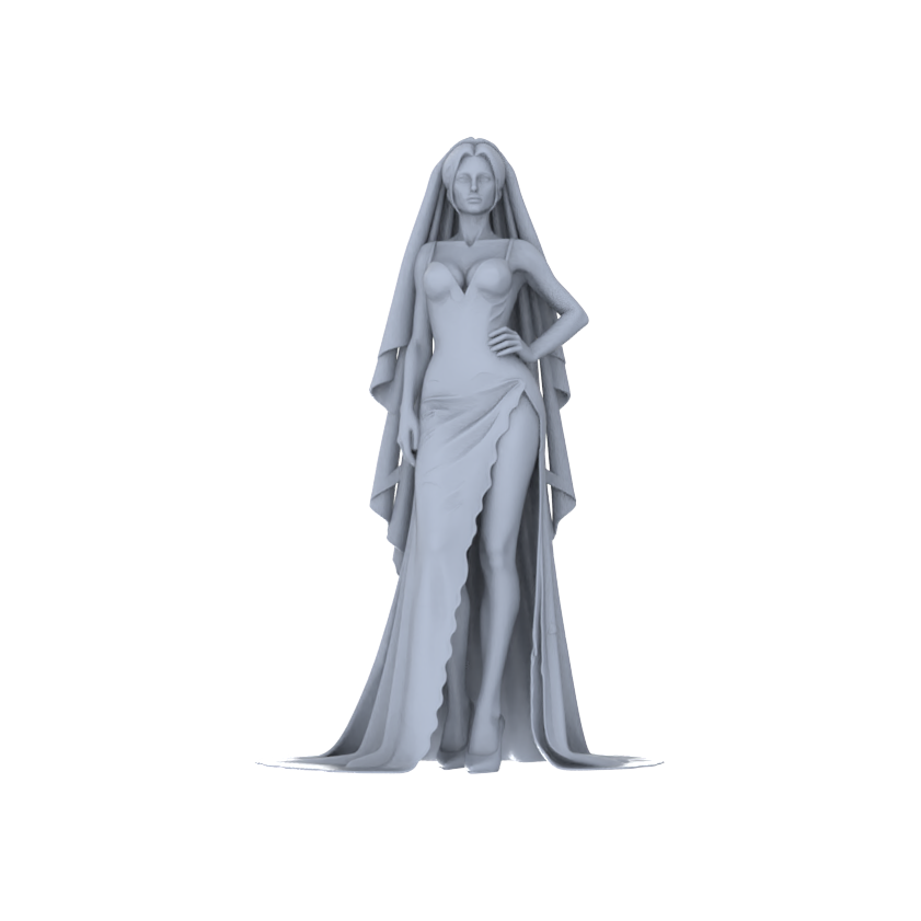 Yao's Studio LYTR186  Wedding Gown Women Resin Miniature Model 6-Figure Set, Unpainted Bridal & Banquet Figures, DIY Painting Scene Decoration Miniatures Diorama Resin Figures