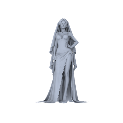 Yao's Studio LYTR186  Wedding Gown Women Resin Miniature Model 6-Figure Set, Unpainted Bridal & Banquet Figures, DIY Painting Scene Decoration Miniatures Diorama Resin Figures