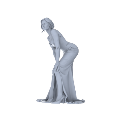 Yao's Studio LYTR186  Wedding Gown Women Resin Miniature Model 6-Figure Set, Unpainted Bridal & Banquet Figures, DIY Painting Scene Decoration Miniatures Diorama Resin Figures