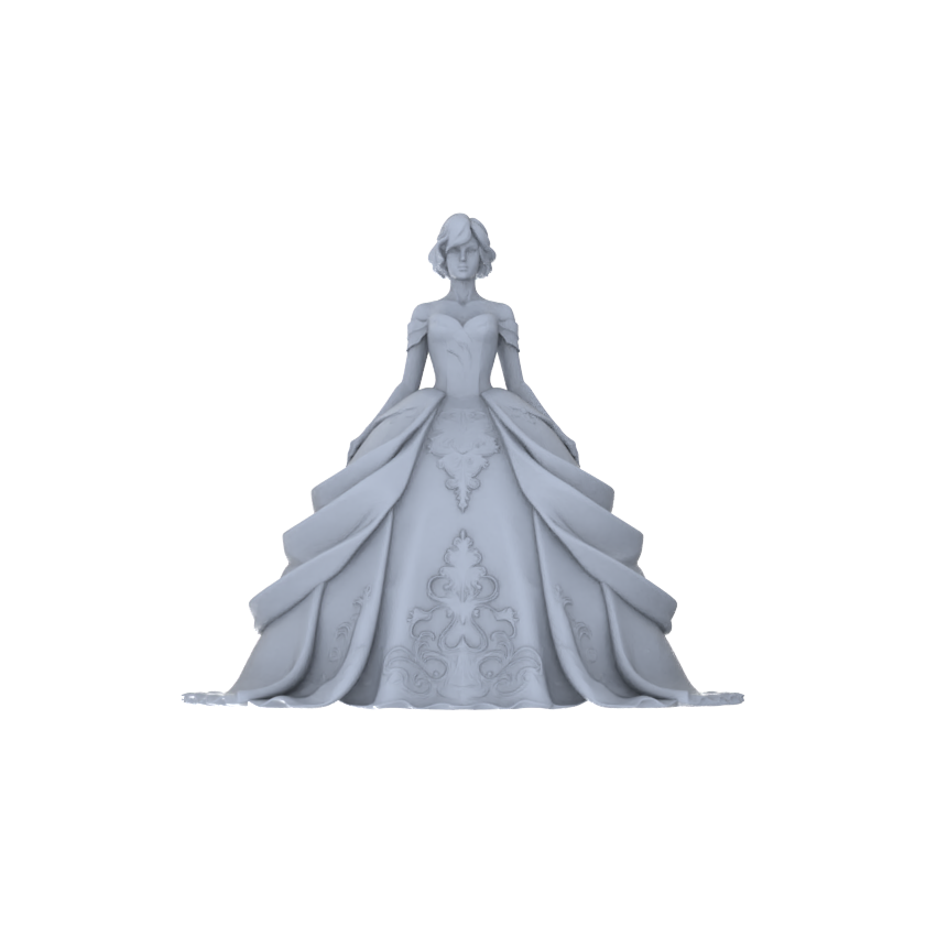 Yao's Studio LYTR186  Wedding Gown Women Resin Miniature Model 6-Figure Set, Unpainted Bridal & Banquet Figures, DIY Painting Scene Decoration Miniatures Diorama Resin Figures