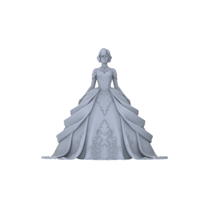 Yao's Studio LYTR186  Wedding Gown Women Resin Miniature Model 6-Figure Set, Unpainted Bridal & Banquet Figures, DIY Painting Scene Decoration Miniatures Diorama Resin Figures