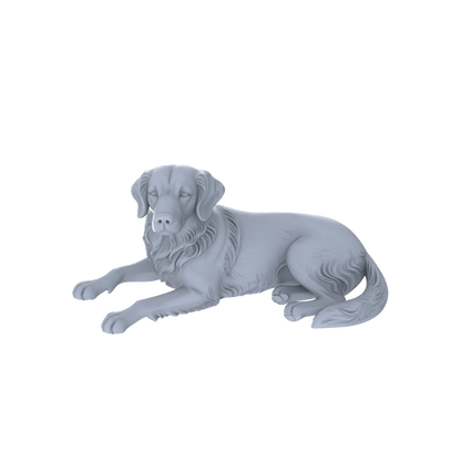 Yao's Studio LYTR187  Golden Retriever Resin Miniature Model 3-Figure Set, Unpainted Pet Figures, DIY Painting Scene Decoration Miniatures Diorama Resin Figures
