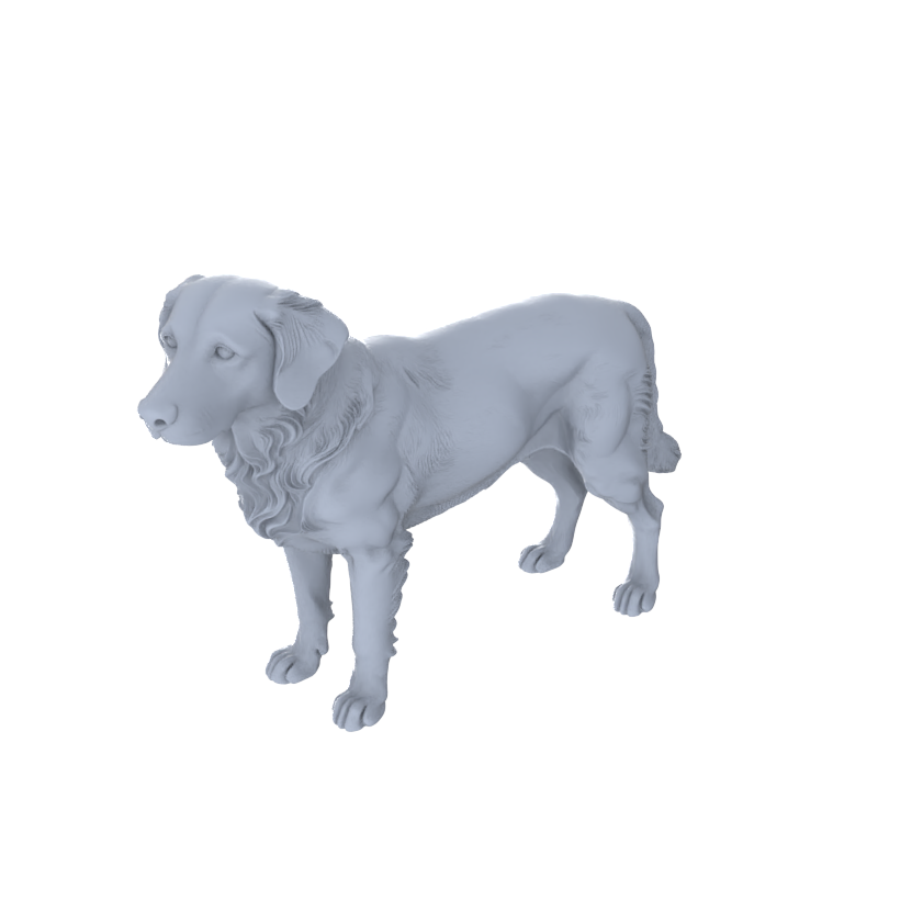 Yao's Studio LYTR187  Golden Retriever Resin Miniature Model 3-Figure Set, Unpainted Pet Figures, DIY Painting Scene Decoration Miniatures Diorama Resin Figures