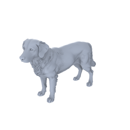 Yao's Studio LYTR187  Golden Retriever Resin Miniature Model 3-Figure Set, Unpainted Pet Figures, DIY Painting Scene Decoration Miniatures Diorama Resin Figures