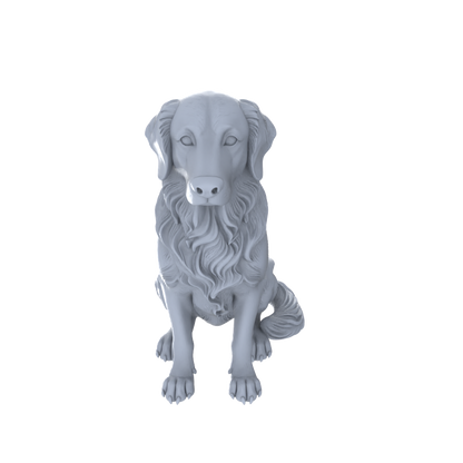Yao's Studio LYTR187  Golden Retriever Resin Miniature Model 3-Figure Set, Unpainted Pet Figures, DIY Painting Scene Decoration Miniatures Diorama Resin Figures