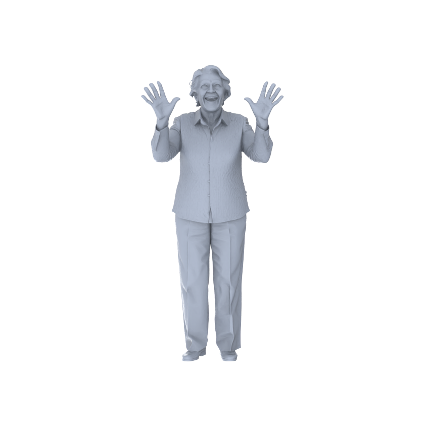 Yao's Studio LYTR188 Joyful Elderly Figures Resin Miniature Model 6-Figure Set, Unpainted Happy Elderly Figures, DIY Painting Scene Decoration Miniatures Diorama Resin Figures