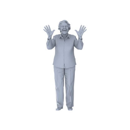 Yao's Studio LYTR188 Joyful Elderly Figures Resin Miniature Model 6-Figure Set, Unpainted Happy Elderly Figures, DIY Painting Scene Decoration Miniatures Diorama Resin Figures