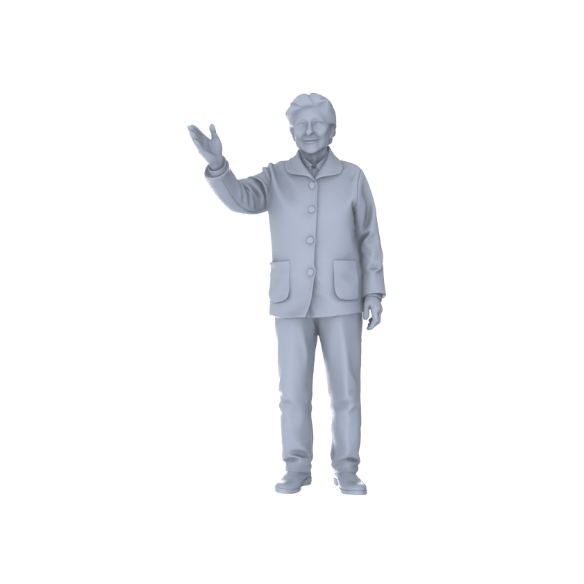 Yao's Studio LYTR188 Joyful Elderly Figures Resin Miniature Model 6-Figure Set, Unpainted Happy Elderly Figures, DIY Painting Scene Decoration Miniatures Diorama Resin Figures