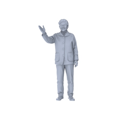 Yao's Studio LYTR188 Joyful Elderly Figures Resin Miniature Model 6-Figure Set, Unpainted Happy Elderly Figures, DIY Painting Scene Decoration Miniatures Diorama Resin Figures