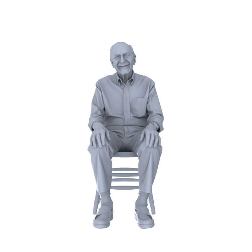 Yao's Studio LYTR188 Joyful Elderly Figures Resin Miniature Model 6-Figure Set, Unpainted Happy Elderly Figures, DIY Painting Scene Decoration Miniatures Diorama Resin Figures