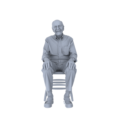 Yao's Studio LYTR188 Joyful Elderly Figures Resin Miniature Model 6-Figure Set, Unpainted Happy Elderly Figures, DIY Painting Scene Decoration Miniatures Diorama Resin Figures