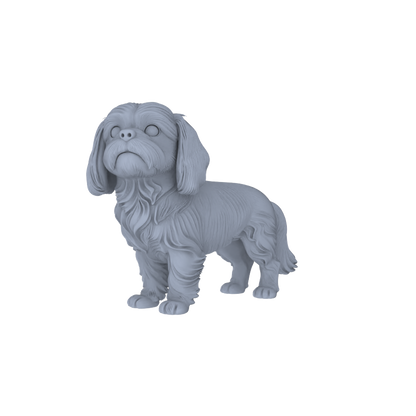 Yao's Studio LYTR190 Shih Tzu Resin Miniature Model 3-Figure Set, Unpainted Cute Pet Figures, DIY Painting Scene Decoration Miniatures Diorama Resin Figures
