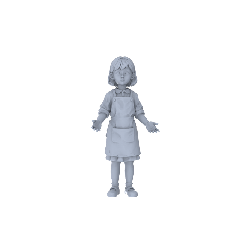 Yao's Studio LYTR205 Unpainted Miniature 3-Piece Set - Mother & Children Figures to Build Immersive Urban Scenes Miniatures Diorama Resin Figures