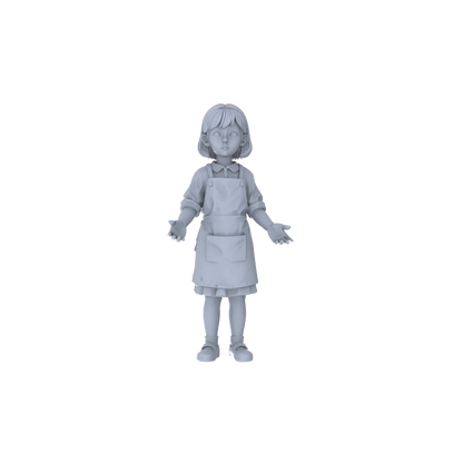 Yao's Studio LYTR205 Unpainted Miniature 3-Piece Set - Mother & Children Figures to Build Immersive Urban Scenes Miniatures Diorama Resin Figures