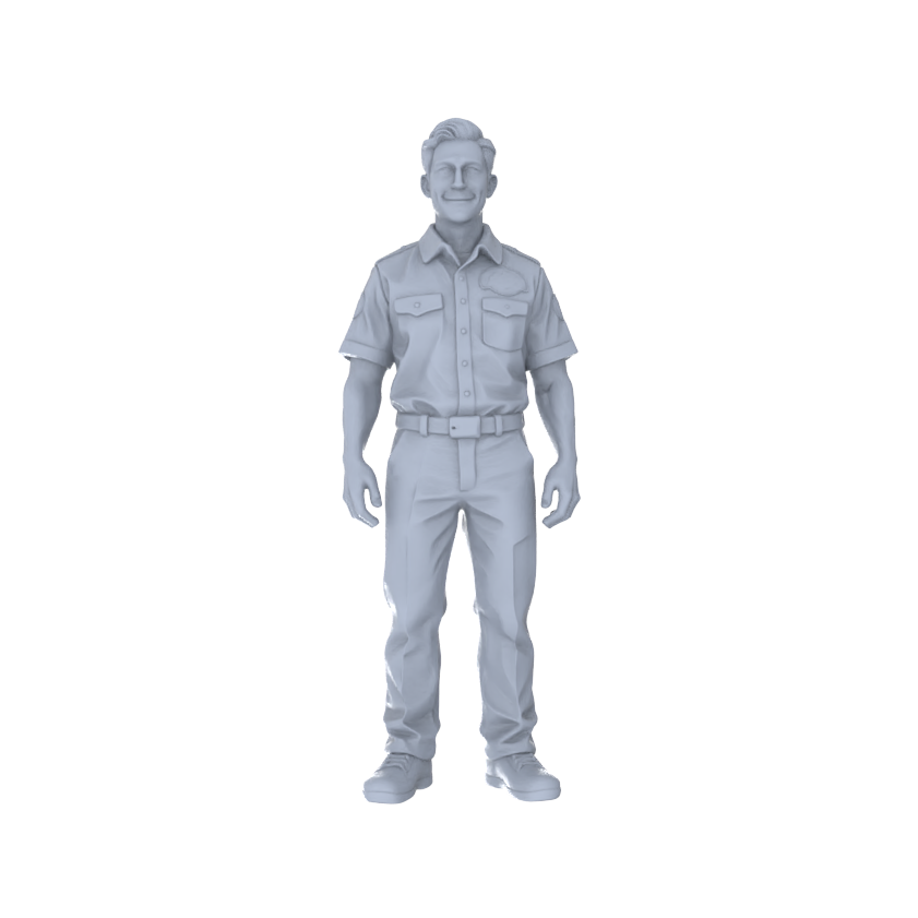 Yao's Studio LYTR206  Unpainted Miniature 2-Piece Set - Shop Owner & Staff Figures to Build Immersive Street Scenes Miniatures Diorama Resin Figures