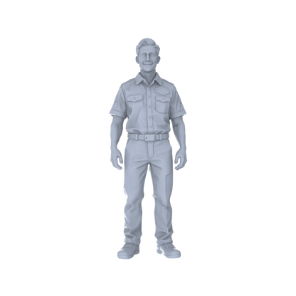 Yao's Studio LYTR206  Unpainted Miniature 2-Piece Set - Shop Owner & Staff Figures to Build Immersive Street Scenes Miniatures Diorama Resin Figures