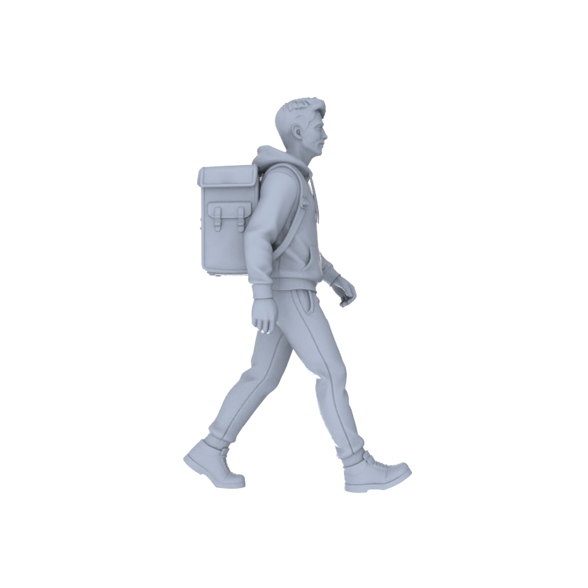 Yao's Studio LYTR207  Unpainted Miniature 6-Piece Set - City Vibrant Pedestrians Scene Models for Realistic Dioramas Miniatures Diorama Resin Figures