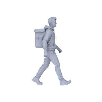 Yao's Studio LYTR207  Unpainted Miniature 6-Piece Set - City Vibrant Pedestrians Scene Models for Realistic Dioramas Miniatures Diorama Resin Figures