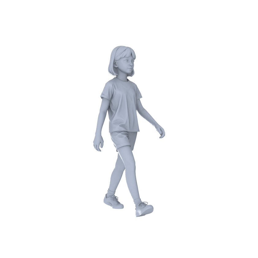 Yao's Studio LYTR209 Unpainted Miniature 5-Piece Set - All-Age Walkers Models for Lifelike Diorama Projects Miniatures Diorama Resin Figures