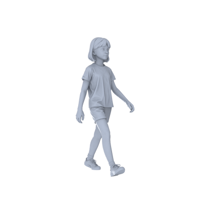 Yao's Studio LYTR209 Unpainted Miniature 5-Piece Set - All-Age Walkers Models for Lifelike Diorama Projects Miniatures Diorama Resin Figures