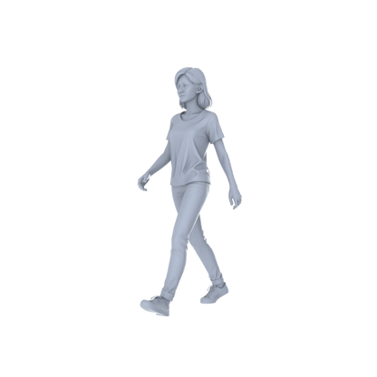 Yao's Studio LYTR209 Unpainted Miniature 5-Piece Set - All-Age Walkers Models for Lifelike Diorama Projects Miniatures Diorama Resin Figures