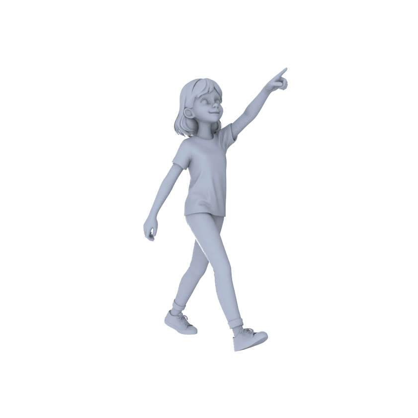 Yao's Studio LYTR209 Unpainted Miniature 5-Piece Set - All-Age Walkers Models for Lifelike Diorama Projects Miniatures Diorama Resin Figures