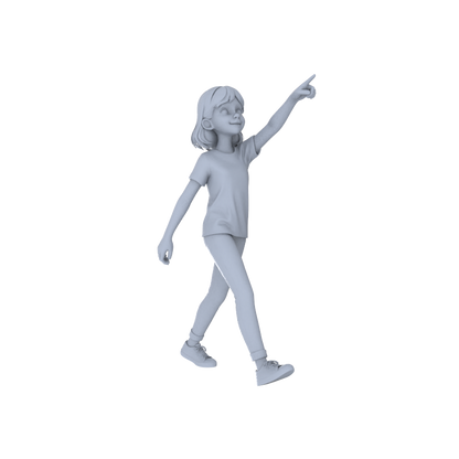 Yao's Studio LYTR209 Unpainted Miniature 5-Piece Set - All-Age Walkers Models for Lifelike Diorama Projects Miniatures Diorama Resin Figures