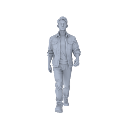Yao's Studio LYTR210 Unpainted Miniature 3-Piece Set - Urban Casual Crowd Models for Lifelike Diorama Projects Miniatures Diorama Resin Figures