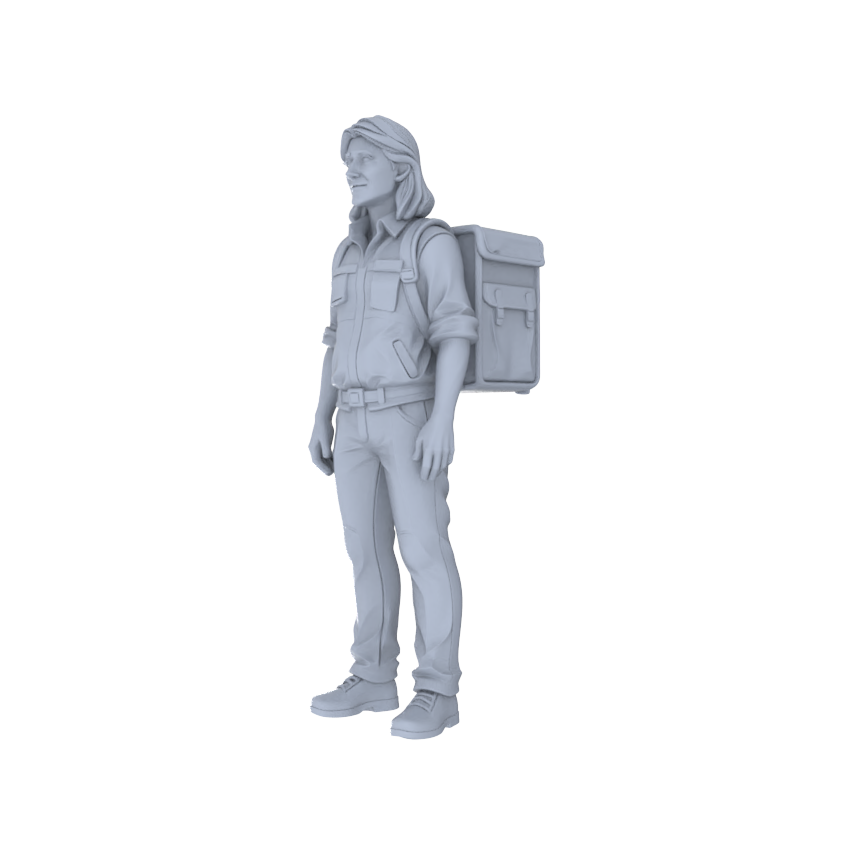 Yao's Studio LYTR210 Unpainted Miniature 3-Piece Set - Urban Casual Crowd Models for Lifelike Diorama Projects Miniatures Diorama Resin Figures