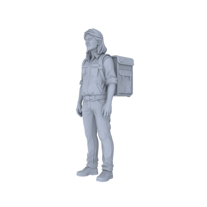 Yao's Studio LYTR210 Unpainted Miniature 3-Piece Set - Urban Casual Crowd Models for Lifelike Diorama Projects Miniatures Diorama Resin Figures