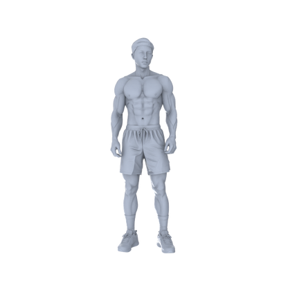 Yao's Studio LYTR192 Muscular Men Resin Miniature Model 6-Figure Set, Unpainted Fitness & Combat Figures, DIY Painting Scene Decoration Miniatures Diorama Resin Figures