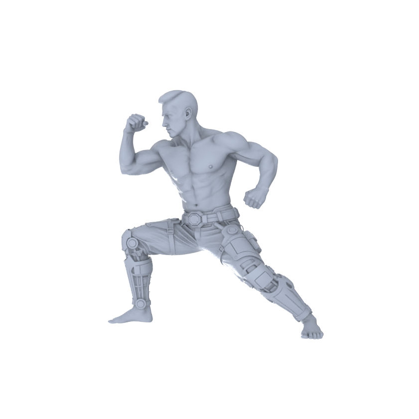 Yao's Studio LYTR192 Muscular Men Resin Miniature Model 6-Figure Set, Unpainted Fitness & Combat Figures, DIY Painting Scene Decoration Miniatures Diorama Resin Figures