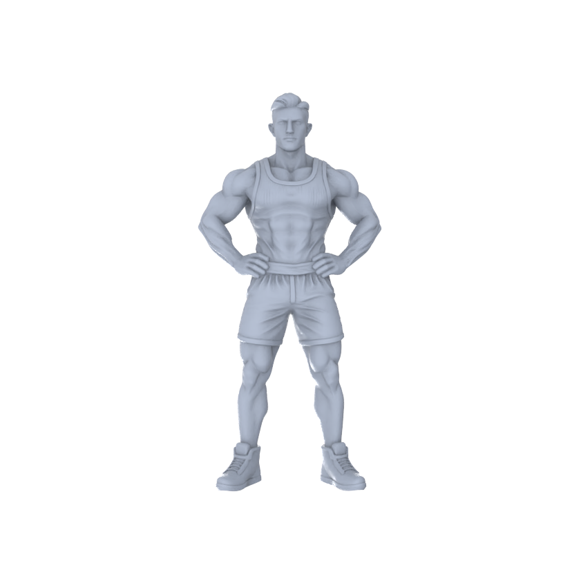 Yao's Studio LYTR192 Muscular Men Resin Miniature Model 6-Figure Set, Unpainted Fitness & Combat Figures, DIY Painting Scene Decoration Miniatures Diorama Resin Figures